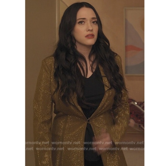 I.AM.GIA Mariah Rhinestone Encrusted Structured Blazer Jacket Gold NEW with tags - Picture 16 of 16